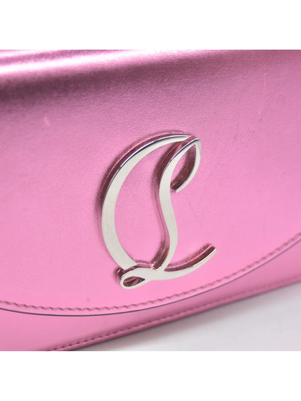$1390 Christian Louboutin Calfskin Loubi54 Crossbody Clutch